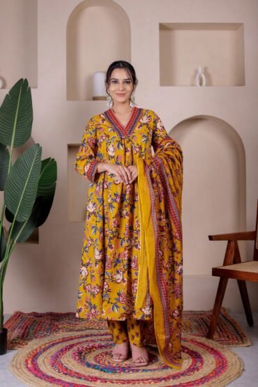 ZAYRA MUSTARD KURTA SET